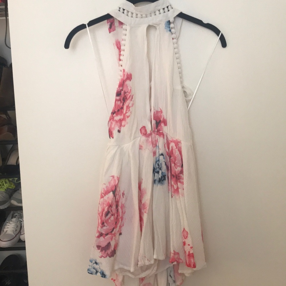 White floral romper